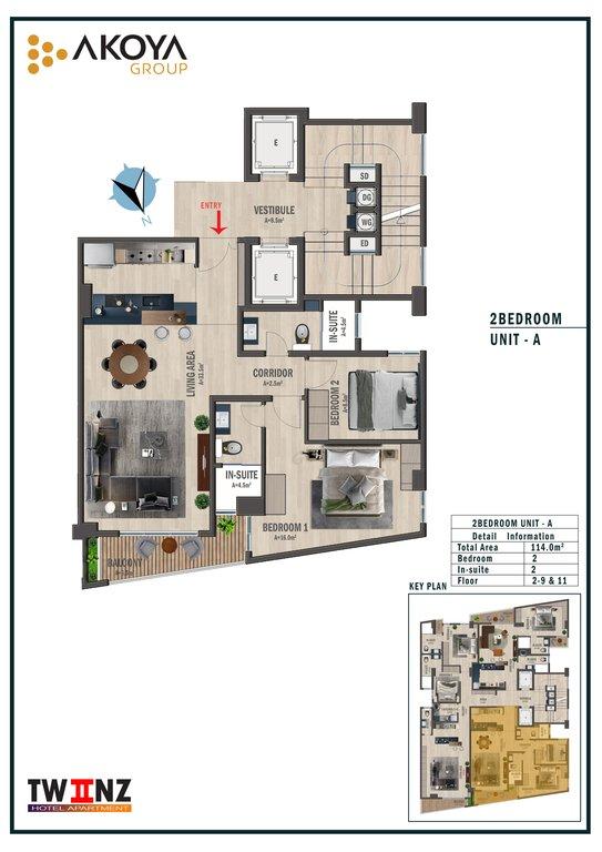 Two Bedroom A Apartment