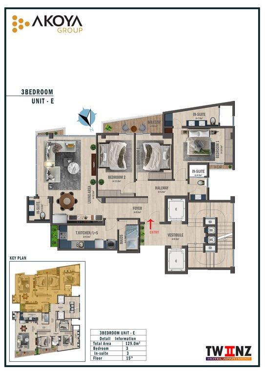 Three bEdroom Apartment